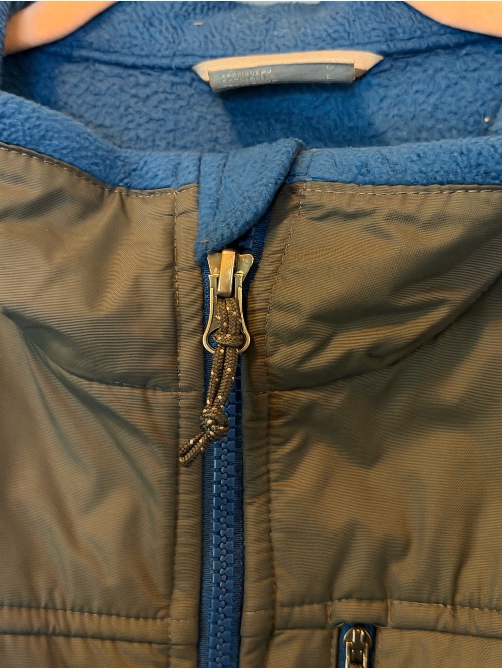 Columbia Men's Royal Blue Fleece Full Zip Jacket with Dark Gray Panels, sz Large - Picture 3 of 8